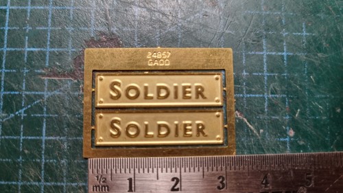 Brass nameplates soldier - nameplates, "soldier"