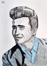 Johnny Burnette hand-drawn