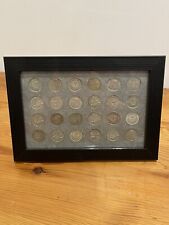 Pre Decimal Coin Display Frame For Three Pence Silver 24 Slots Collection Rare