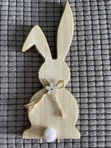 Wooden easter bunny - wooden,