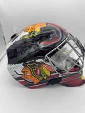 Marc Andre Fleury Signed Chicago Blackhawks Full Size Goalie Helmet Mask COA