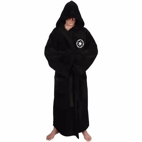 Men hooded flannel - "men's, robe