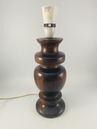 Vintage mixed wood table lamp - vintage,