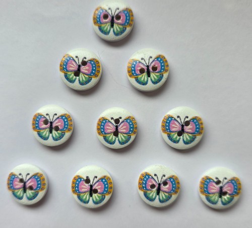 Butterfly patterned buttons - butterfly,
