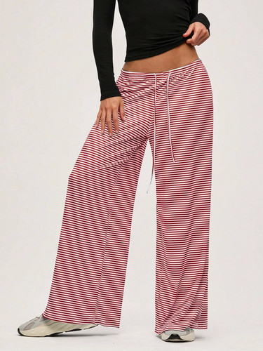 Women knitted striped - women's, wide
