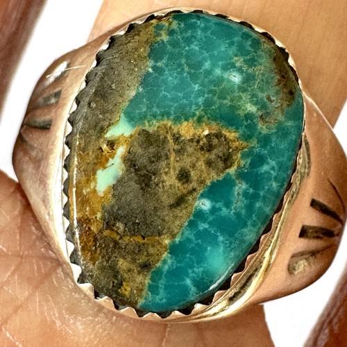 Navajo turquoise mens ring - navajo,