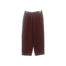 ESKANDAR Burgundy Japanese Cotton Trousers/Pants, Size 00, BRAND NEW