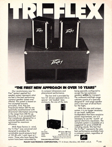 Vtg 80s peavey - tri-flex, pa