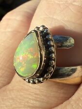 Sterling Silver Jelly Opal Great Colour  Size P 1/2
