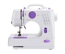 NEW YFSM-508A 12-Stitch Multi-Function Mini Electric Sewing Machine (White) -Z03