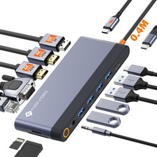 USB C Docking Station Quad