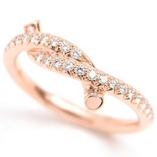 Cartier Ring for Women, Entrelacé Diamond Ring, Pink Gold, 750PG