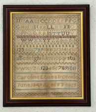Antique needlework sampler - antique,