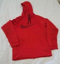 Nike Thermalite Hooded  Long-sleeved Top In Red With 3D Nike Branding To Front