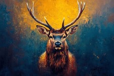 Stag Deer Canvas Picture Print