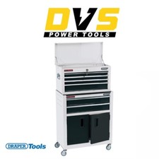 Draper Combined Roller Cabinet and Tool Chest 6 Drawer 24″ White 19576