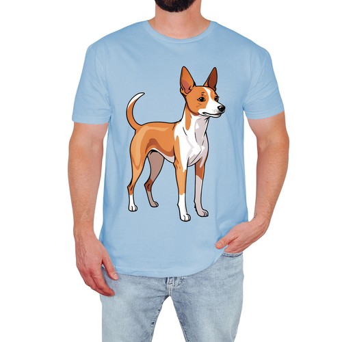 Fun basenji mens shirt - fun, cute
