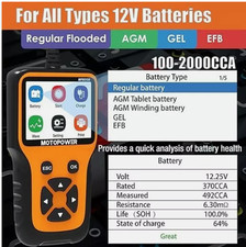 Motopower Multifunction 12v Car Battery Tester  MP0515A