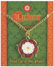 Tudor Rose Enamel Pendant On