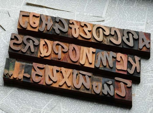Alphabet letterpress - a-z,