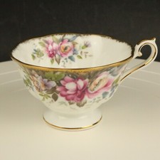 Queen Anne Ridgway Summer Rose Teacup Vintage Bone China Pink Roses Floral