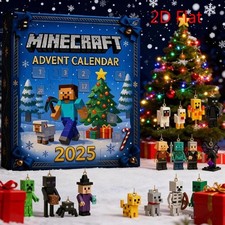 Advent Calendar 2025 Minecraft 24 Days Christmas Advent Calendar Blind Box Gifts