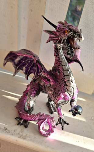 Purple silver dragon - silver,