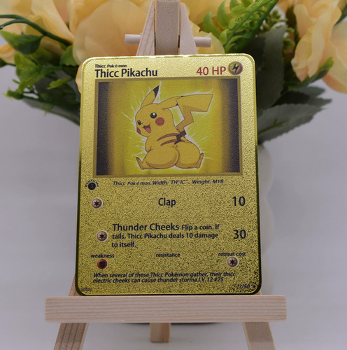 Thicc pikachu gold metal - gold,