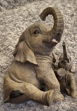 Detailed Elephant Playtime Mother and Baby Leonardo Africa Collection Figurine