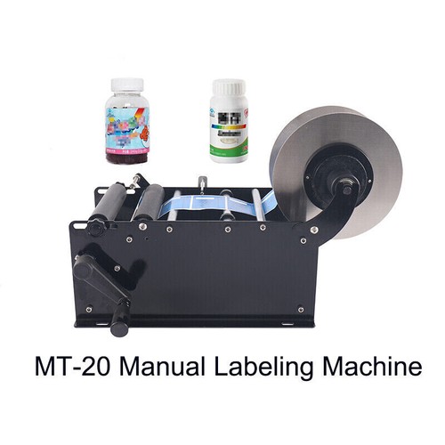 Manual round bottle labeling - manual,