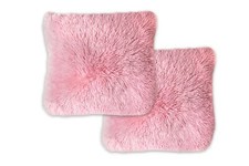 Cushion Covers Throw Super Soft Fluffy Sofa Pillow Cases - 17"x17" Inch Doux