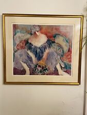 Barbara A. Wood "BLUE LADY 1989" Limited Edition Print Litho 811/975 Hand Signed