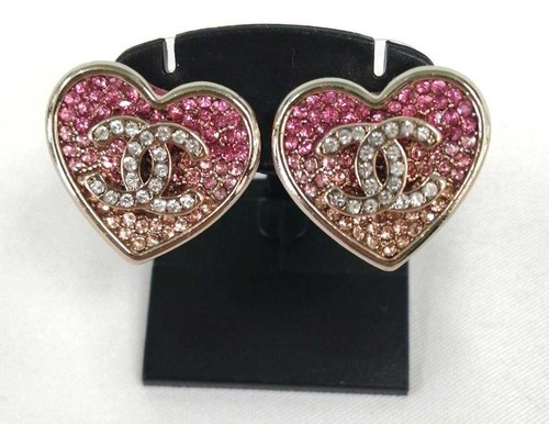 Chanel heart earrings pink - heart,