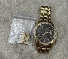 Seiko Le Grand Sport Solar Gold Tone Diamond Watch SSC314P-9