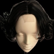 ✨Short Curly Wave Synthetic Lace Front Wig – Natural Black (20cm) ✨