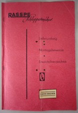 Parts Catalog Rasspe Mower