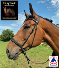 English Bitless bridle leather anatomical comfort bit free bridle& free reins 🐴