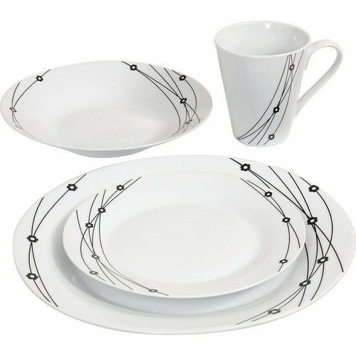 16pc dinner set bowl porcelain - 16pc,