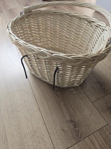 Wicker bicycle basket with - bicycle,