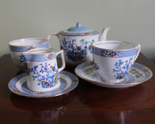 Vintage Indian Tree Tea For One, Unusual Blue Colour.