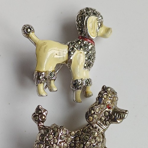 Two vintage poodle brooches - vintage,