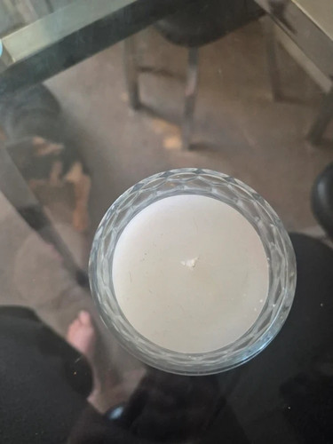 Unscented candle and holder