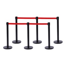 6 Pcs Crowd Control Stanchion