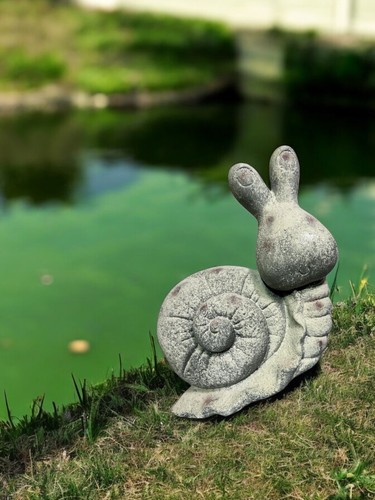 Resin stone effect snail - resin,