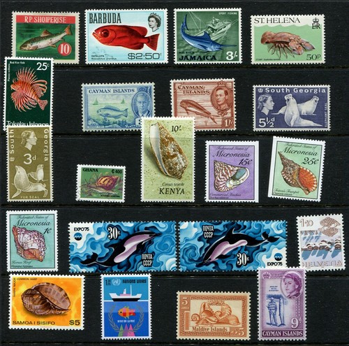 Aquatic life stamps packet - aquatic, stamps: