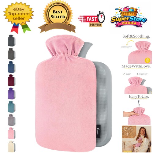Pink hot water bottle - bottle, with