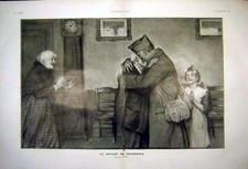 Original Old Vintage Print