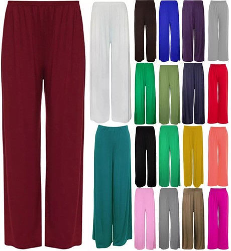 Women plain palazzo trousers - palazzo,