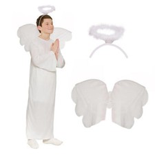 Angel Gabriel Boys Fancy Dress Christmas Nativity Play Xmas Kids Childs Costume