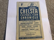 Chelsea v Manchester City Football Programme 26/3/1948.